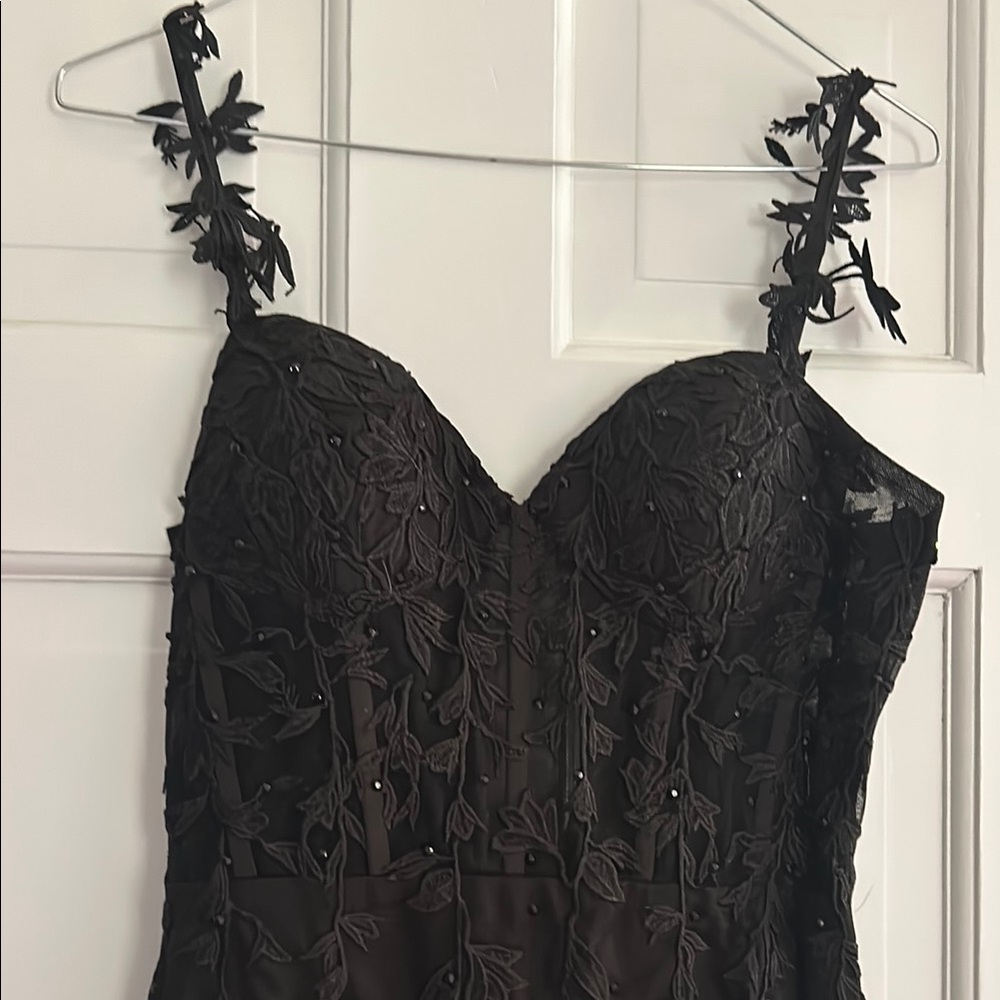 Elegant Black Floral Dress